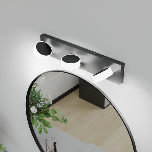 21" Black Round Acrylic LED Vanity Wall Light - view 2
