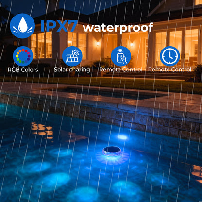 Solar Floating Pool Light with Remote, Set of 2 - view 3