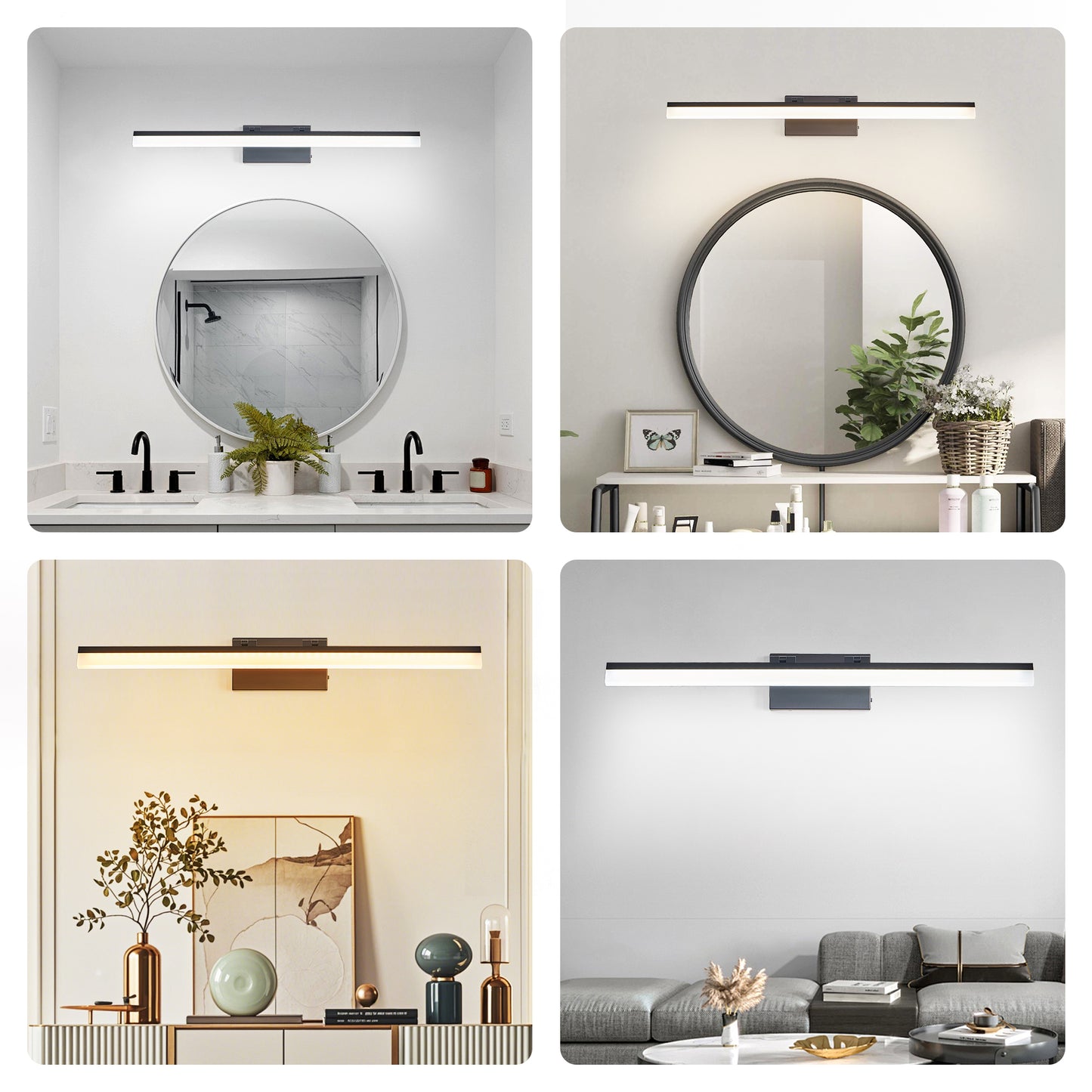32" Black Metal LED Bathroom Vanity Light - view 5