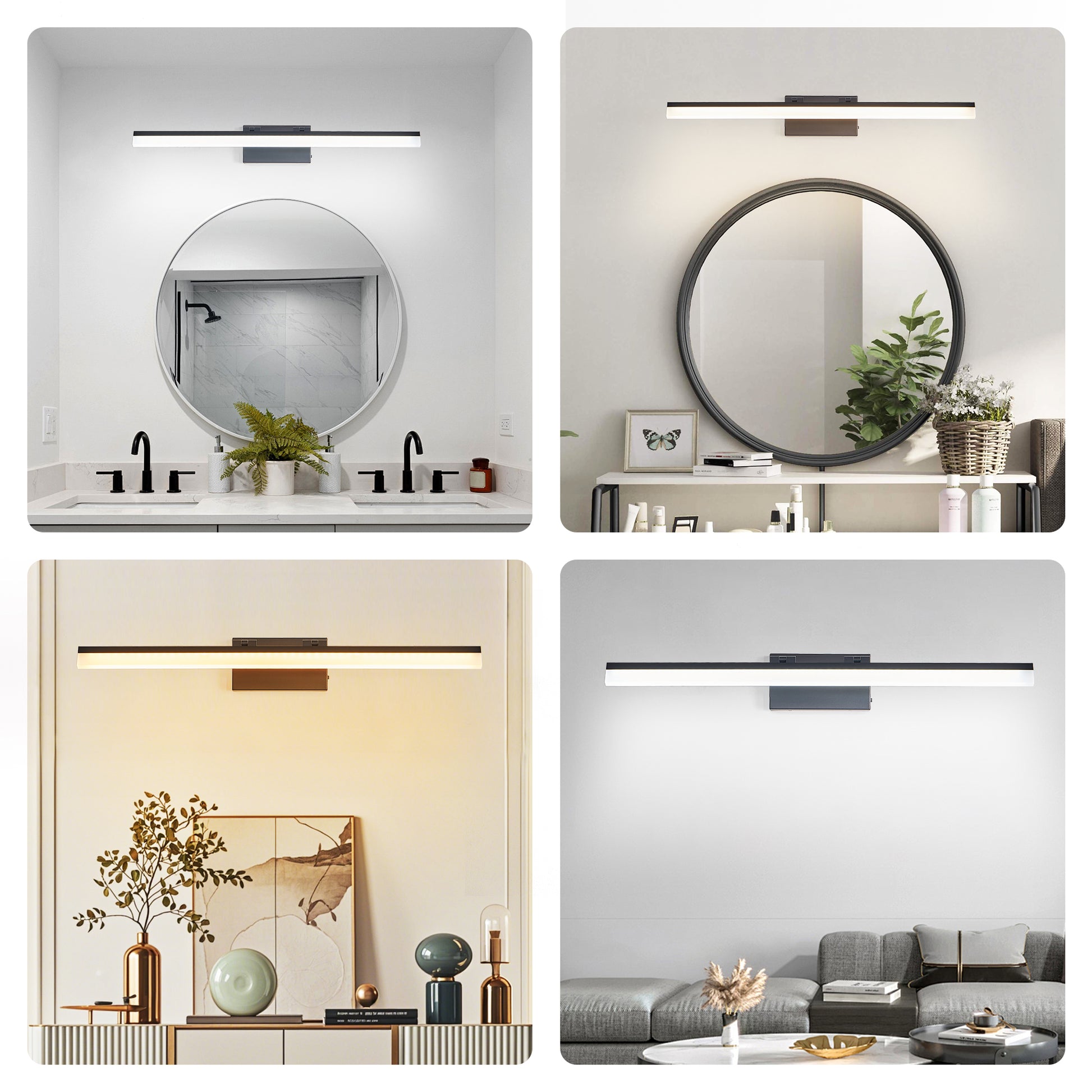 32" Black Metal LED Bathroom Vanity Light - view 5