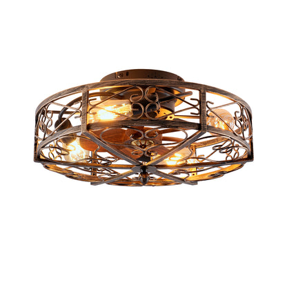 Bronze Rope Fan Light