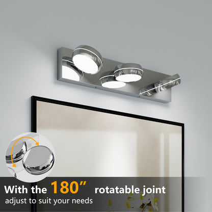 20" 3-Light Chrome LED Vanity Light - view 4