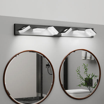 39" 6-Light Matte Black LED Acrylic Vanity Light