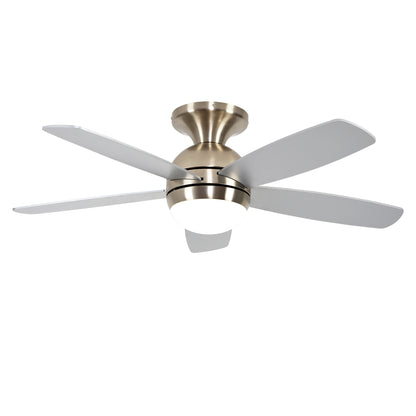 52" Satin Nickel Plywood Blade Ceiling Fan with Remote - view 19