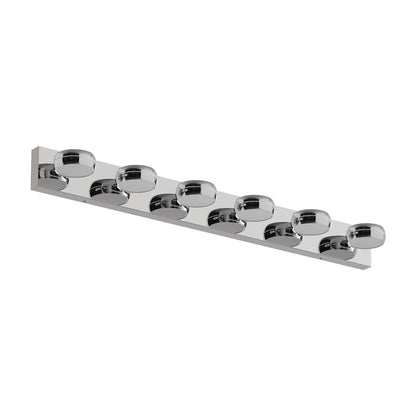 43" Modern 6-Light Chrome LED Vanity Light - view 8