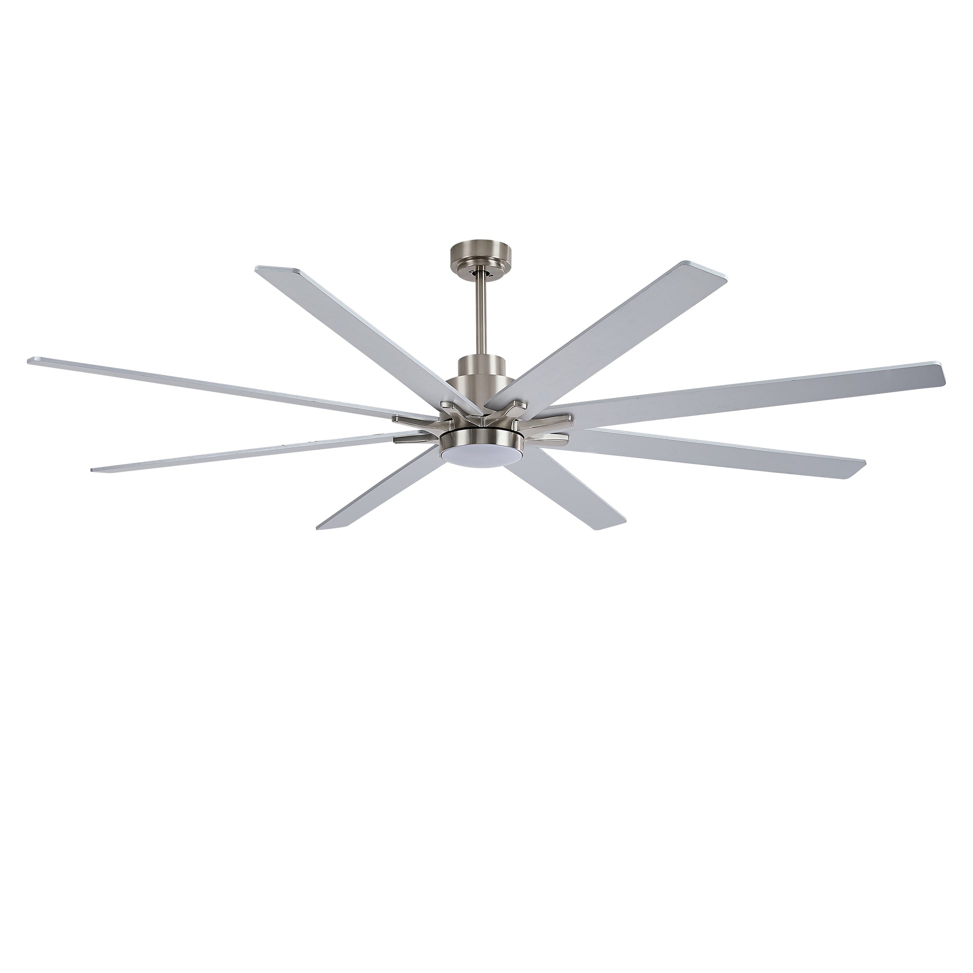 84" Nickel 8-Blade Ceiling Fan with Dimmable LED - view 20