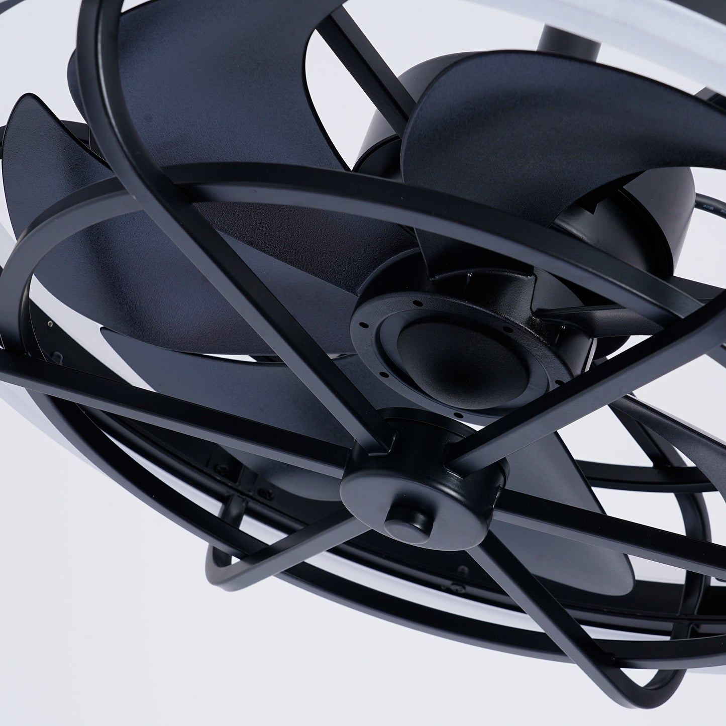 Matte Black Indoor Outdoor Ceiling Fan with Dimmable LED - view 16