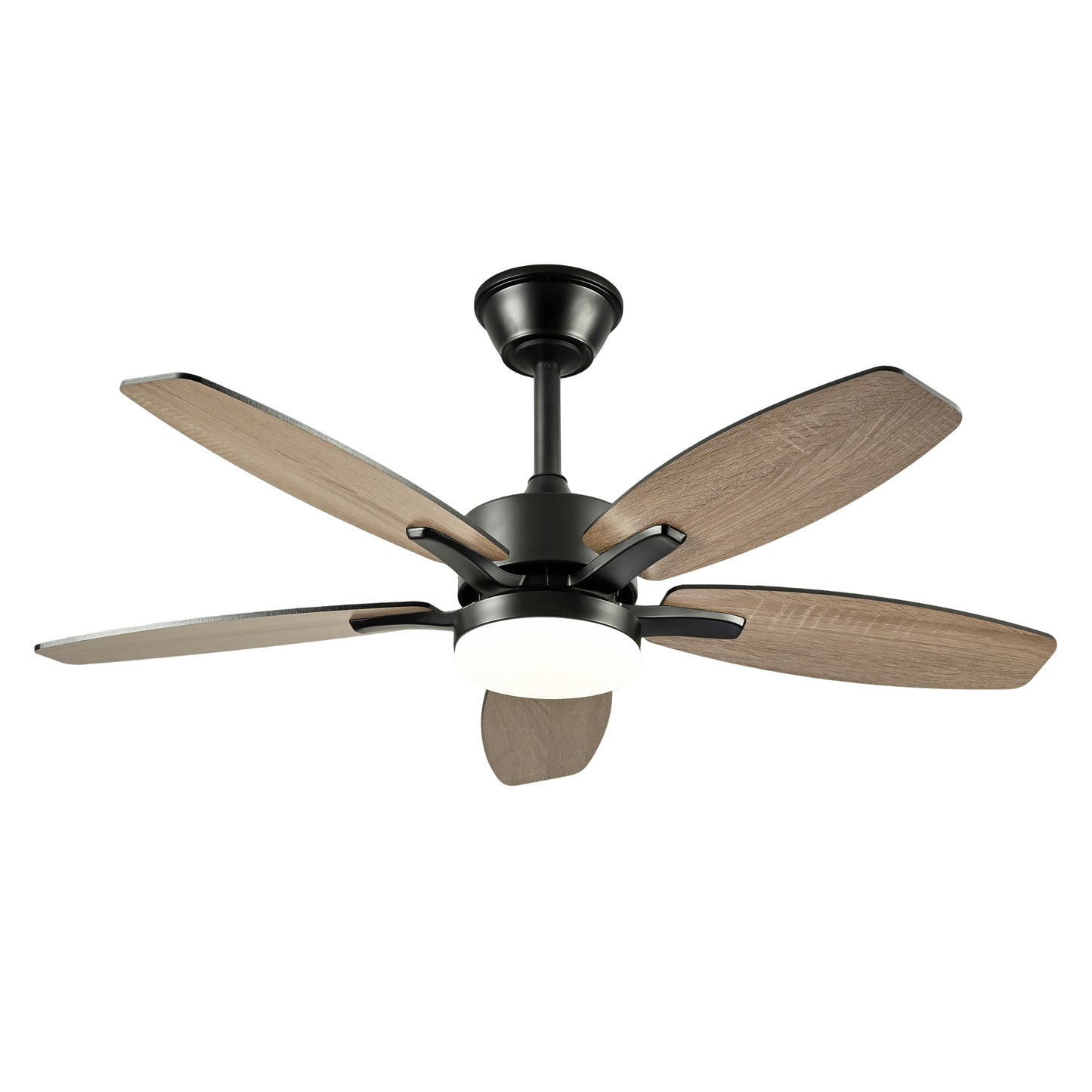 42" Matte Black Plywood Blade Ceiling Fan with Remote