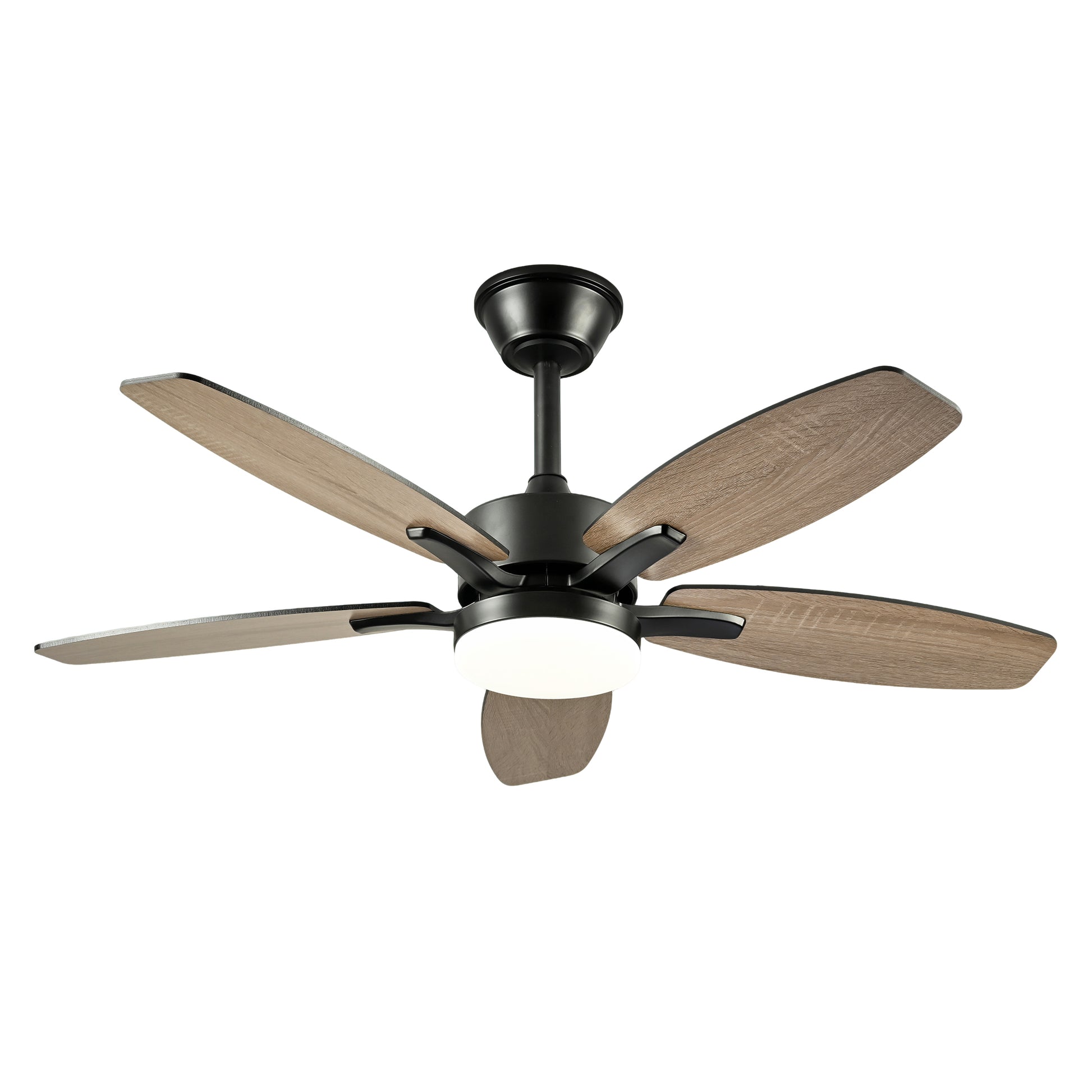 42" Matte Black Plywood Blade Ceiling Fan with Remote