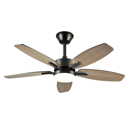 42" Matte Black Plywood Blade Ceiling Fan with Remote