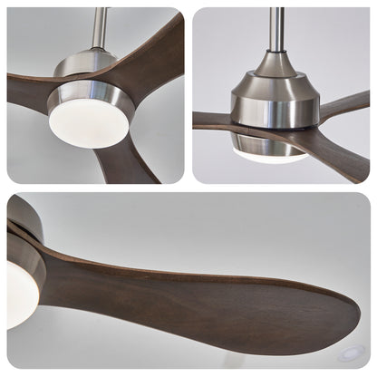 52" Nickel Solid Wood Ceiling Fan with Remote - view 15