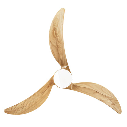 52" White & Natural Wood Ceiling Fan with Dimmable LED - view 25