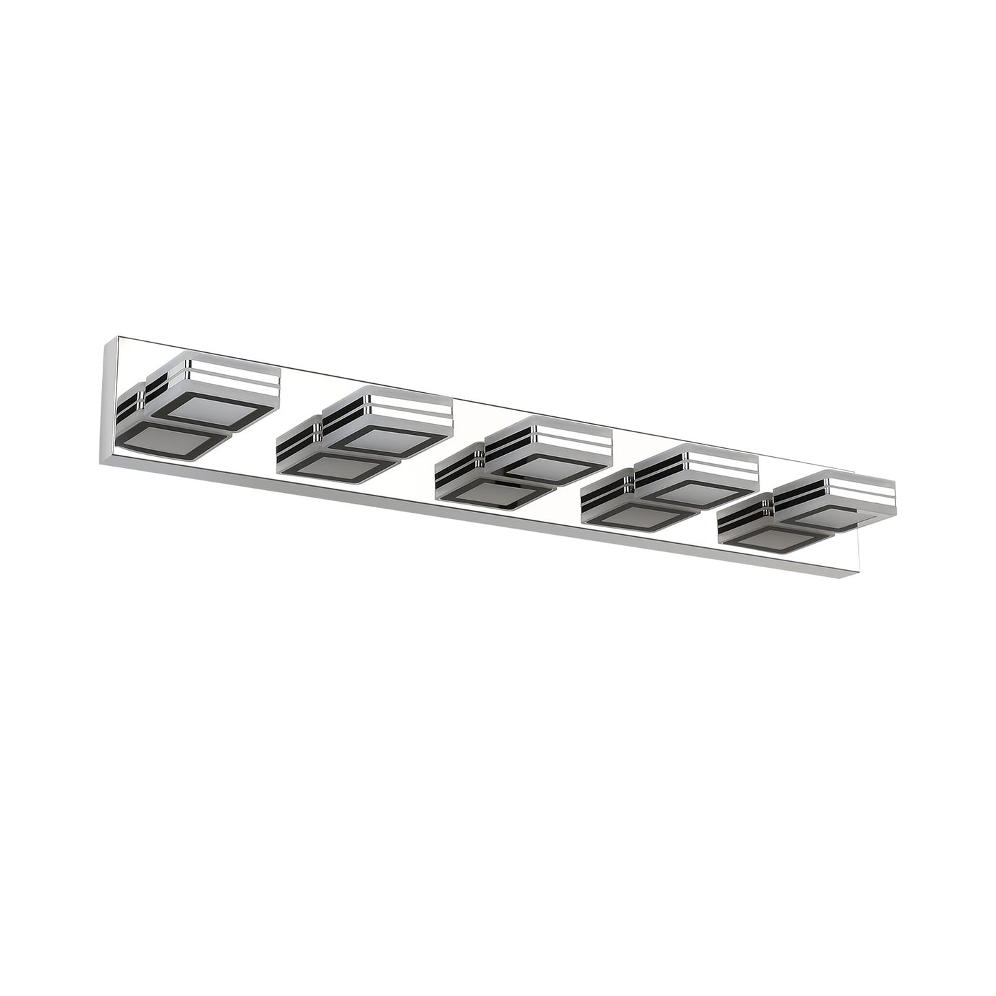 32" 5-Light Chrome Acrylic LED Vanity Wall Light - view 8