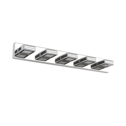 32" 5-Light Chrome Acrylic LED Vanity Wall Light - view 8