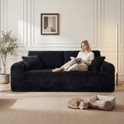 Black 3-Seater Sofa