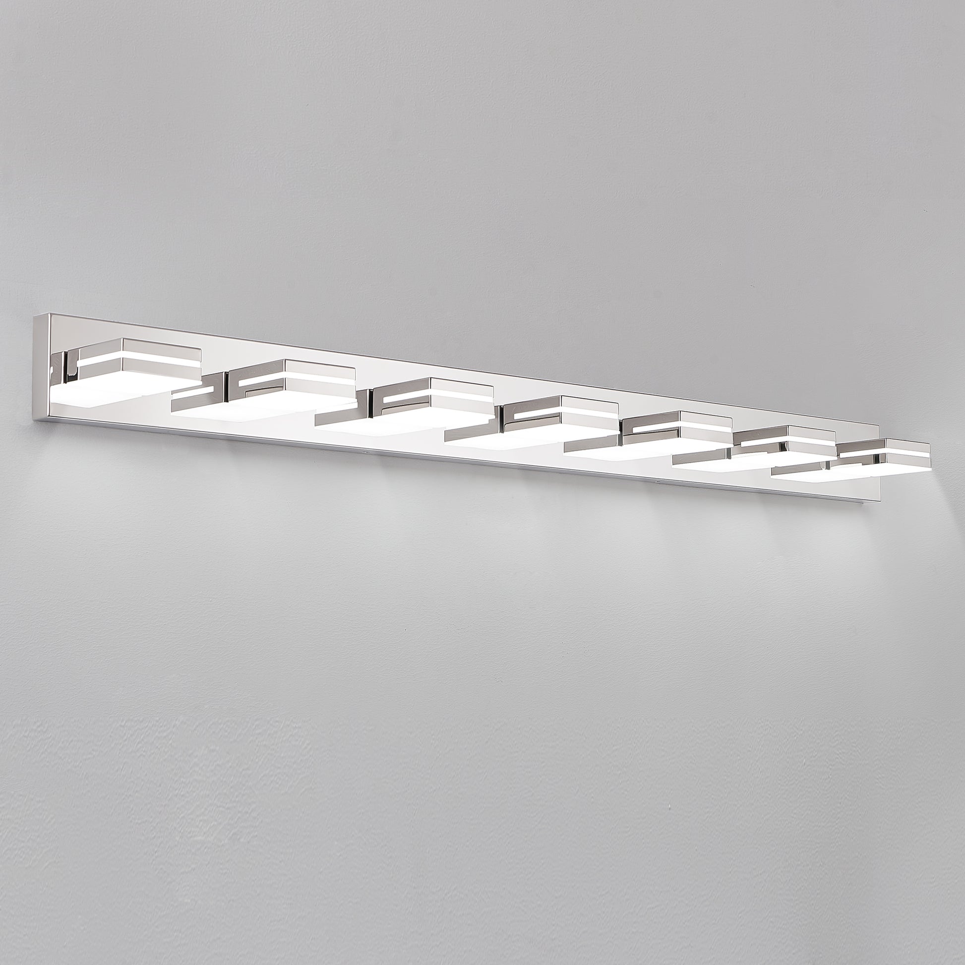 6-Light Modern Chrome LED Vanity Wall Light - view 11