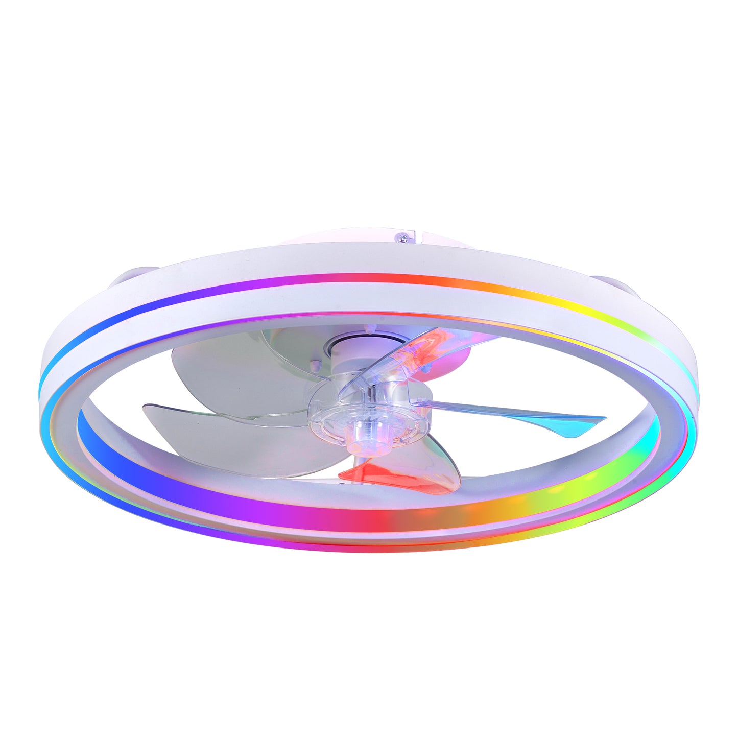 19" White Bladeless Fandelier with Dimmable LED - view 9