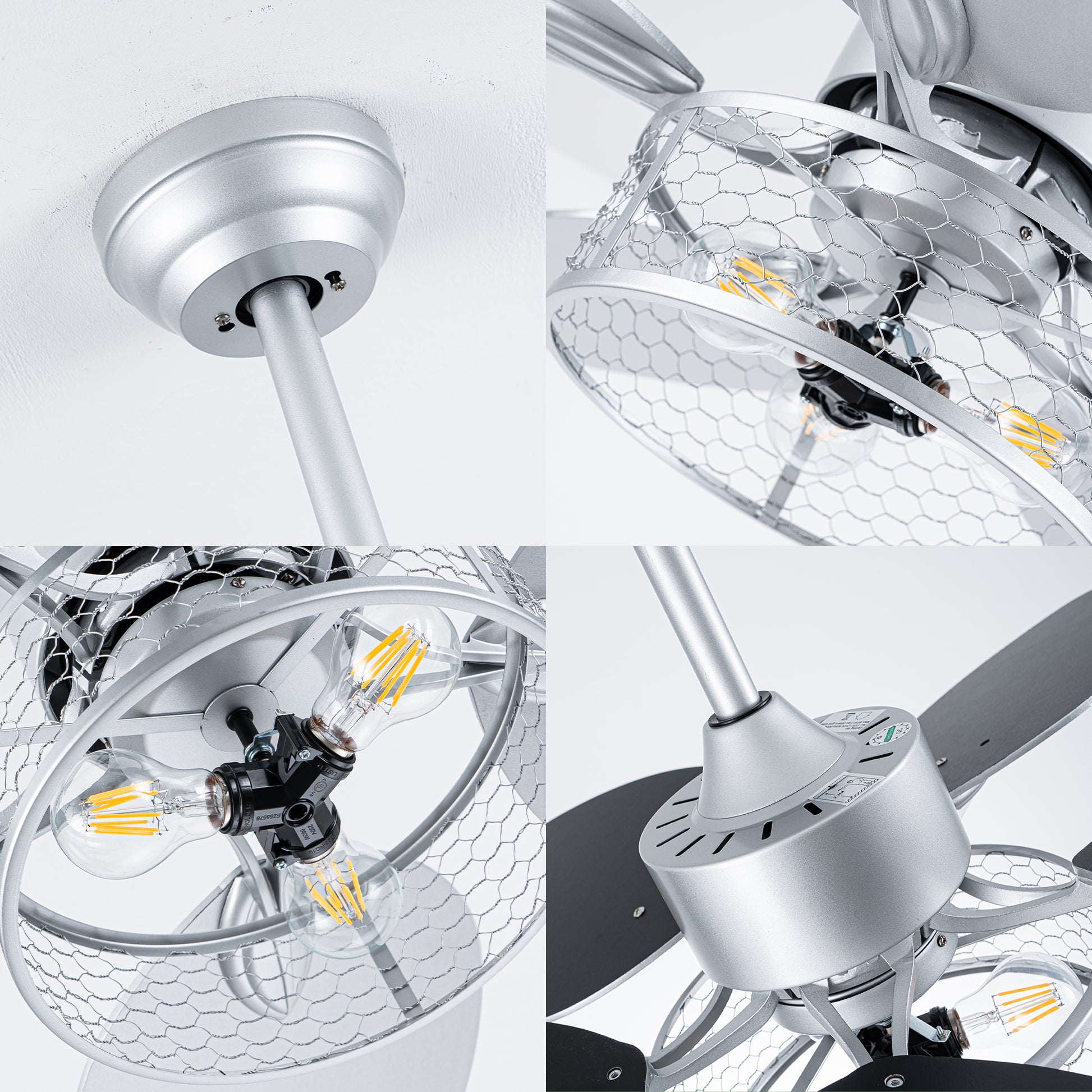 42" Silver Reversible Ceiling Fan with Remote - view 12