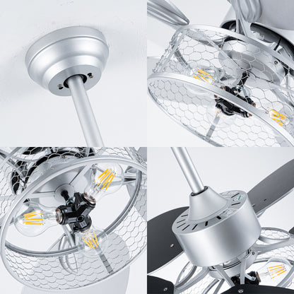 42" Silver Reversible Ceiling Fan with Remote - view 12