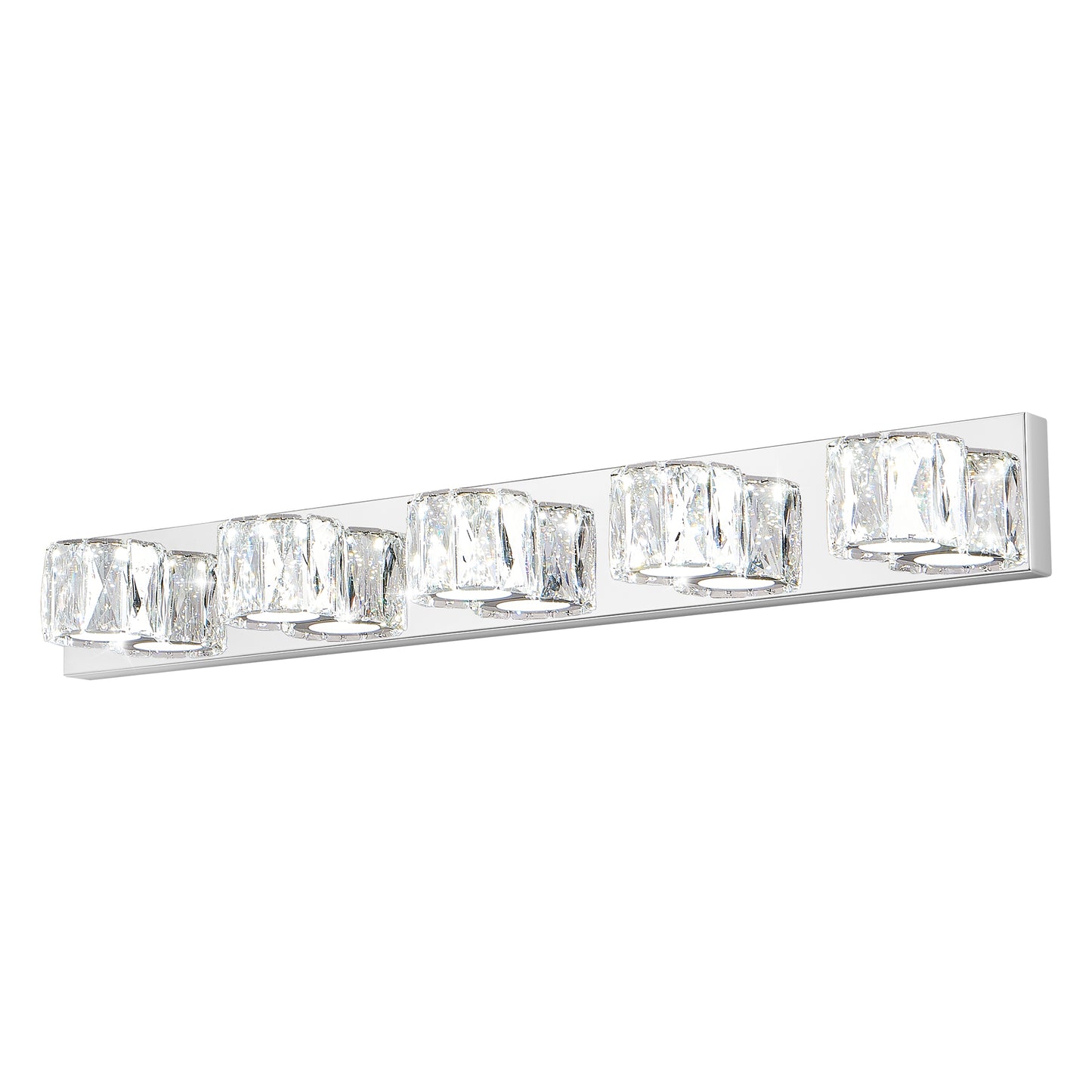 35" 5-Light Chrome Crystal LED Vanity Light - view 14