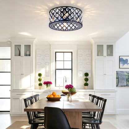 18.11" Crystal Flush Mount Ceiling Fan with Remote - view 3