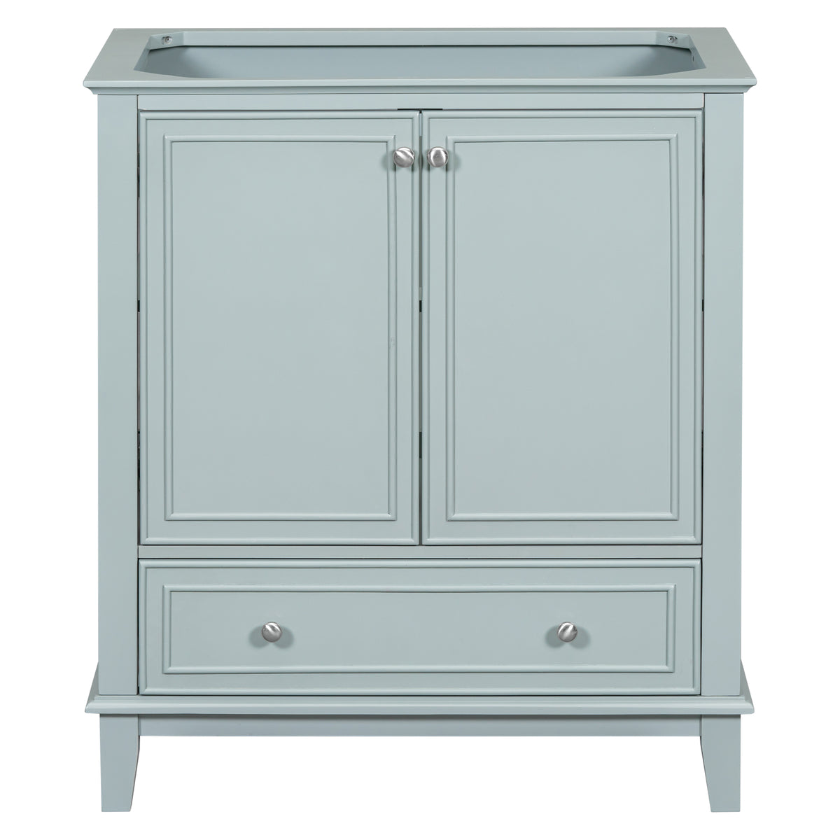 30" Green Bathroom Vanity Base Only with 2 Doors and Drawer