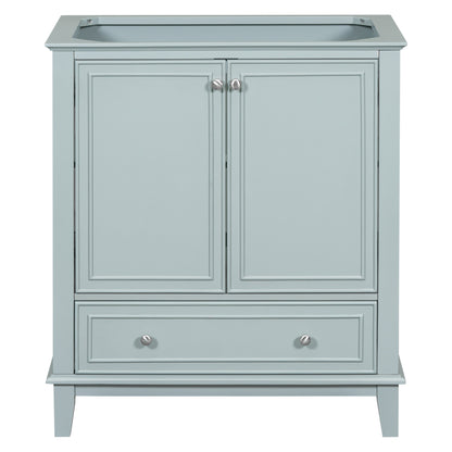 30" Green Bathroom Vanity Base Only with 2 Doors and Drawer