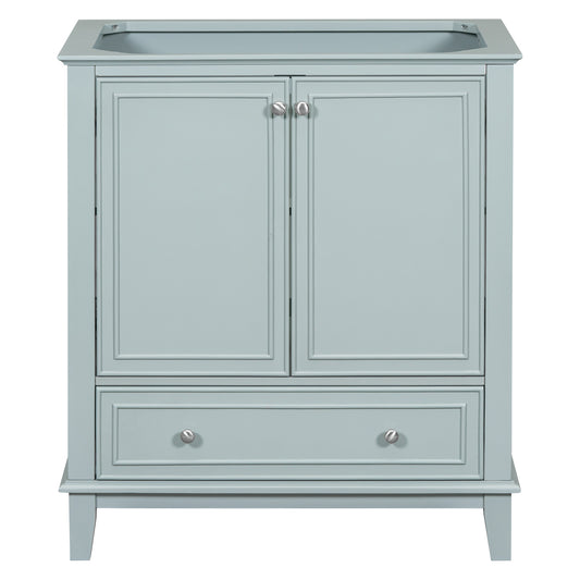 30" Green Bathroom Vanity Base Only with 2 Doors and Drawer