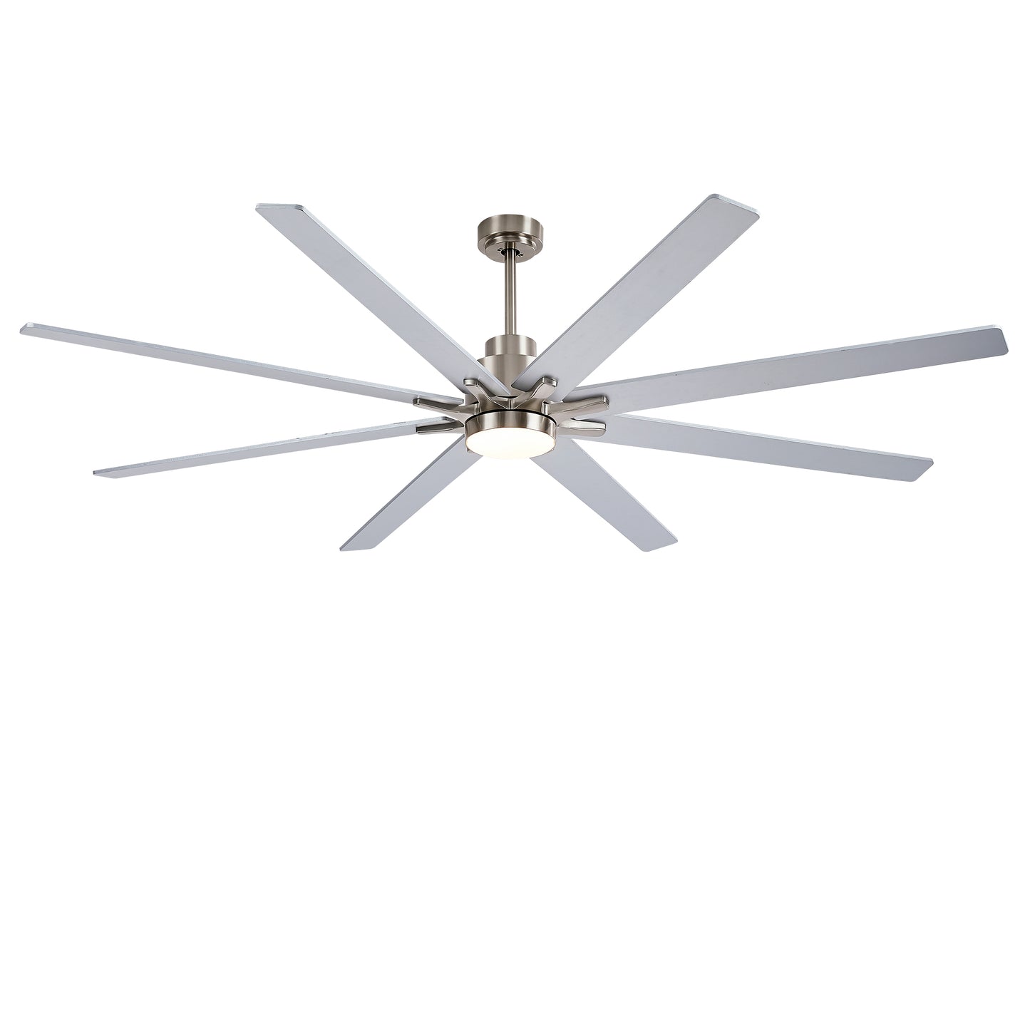 84" Nickel 8-Blade Ceiling Fan with Dimmable LED - view 19