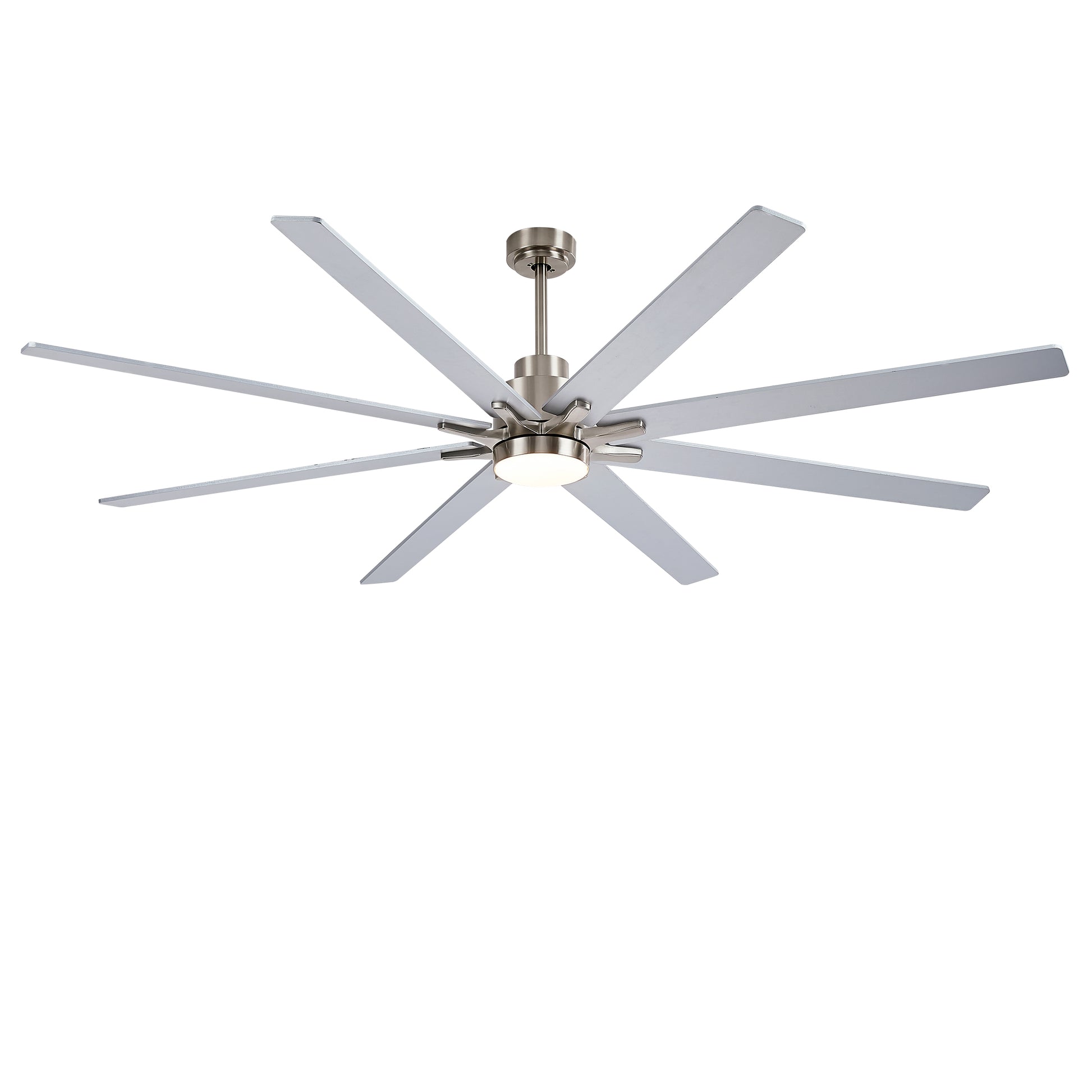 84" Nickel 8-Blade Ceiling Fan with Dimmable LED - view 19
