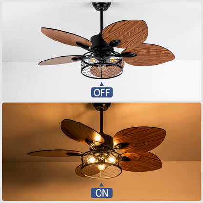 42" Matte Black Ceiling Fan with Light and Remote - view 8