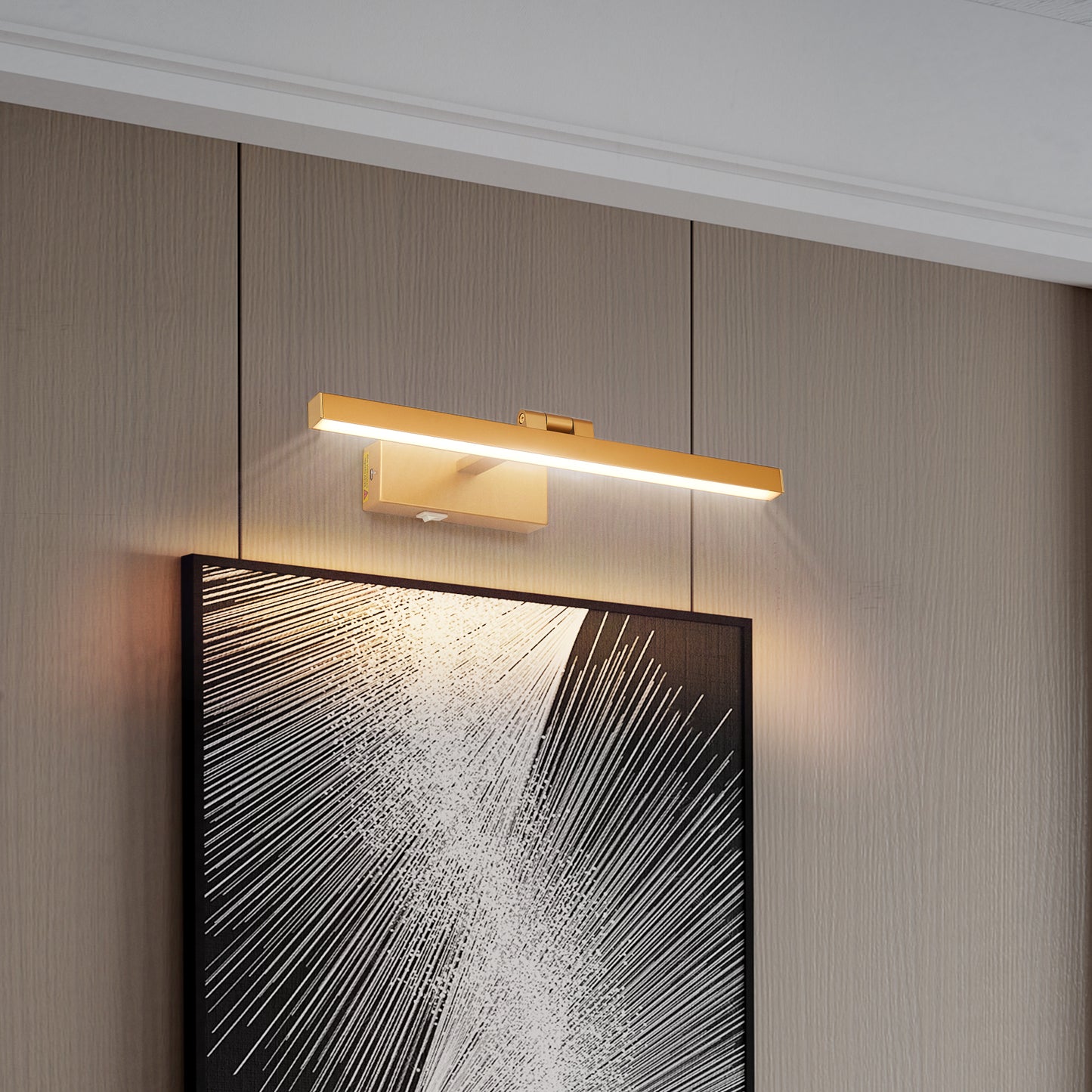 16" Modern Gold Dimmable LED Vanity Light