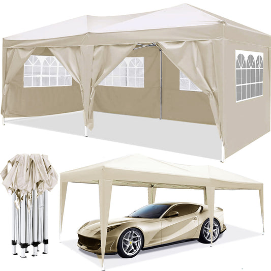 10x20 Canopy Outdoor Portable Party Folding Tent Beige