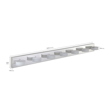 52" 7-Light Chrome Vanity Light with Dimmable LED - view 8