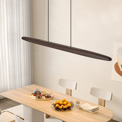 51" Walnut Wood Pendant Light with Remote - view 5