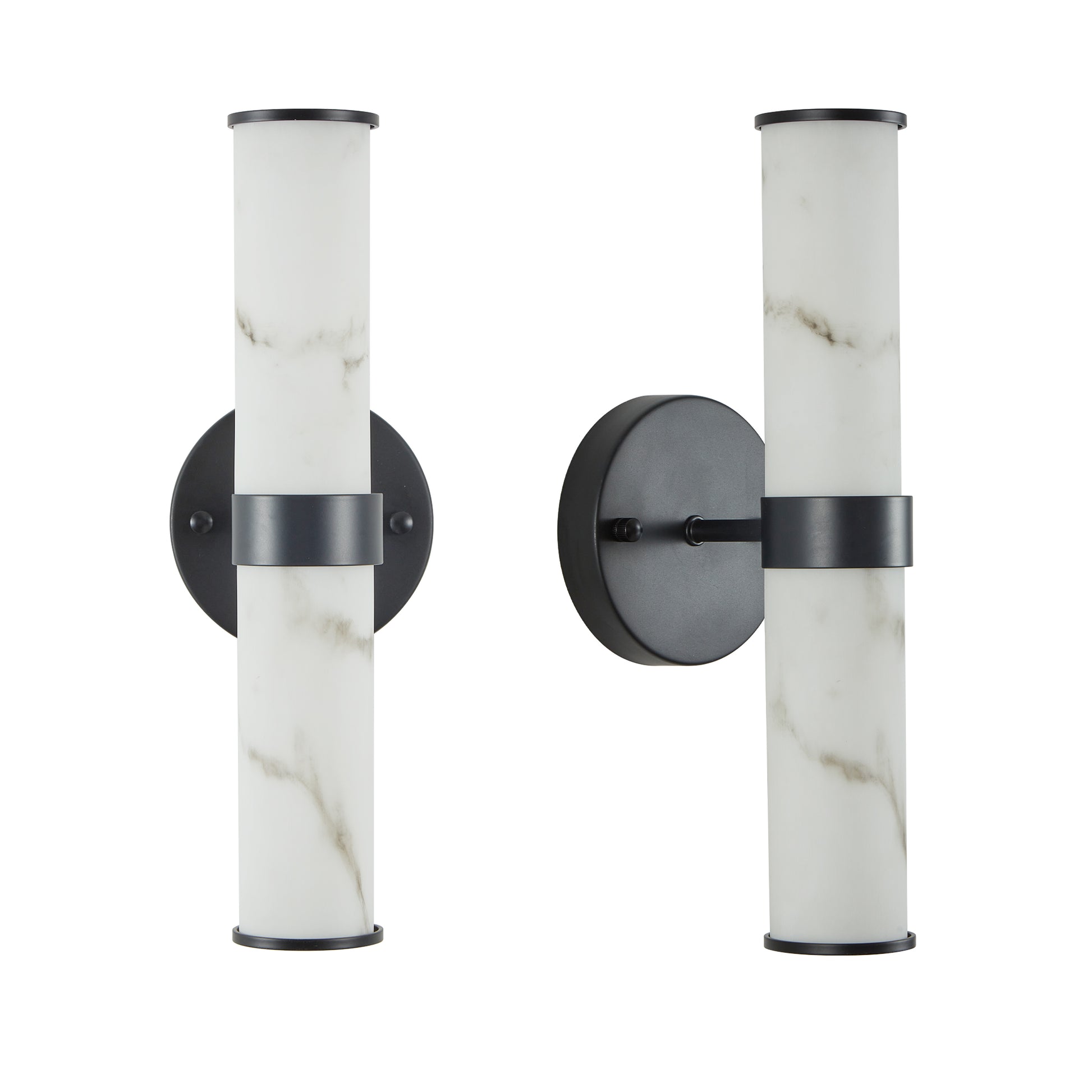Marble Texture Wall Light with Black Frame, Set of 2 - view 14