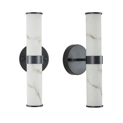 Marble Texture Wall Light with Black Frame, Set of 2 - view 14