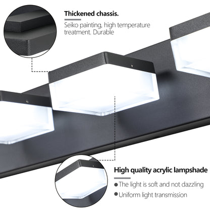 6-Light Modern Black LED Vanity Mirror Light - view 9