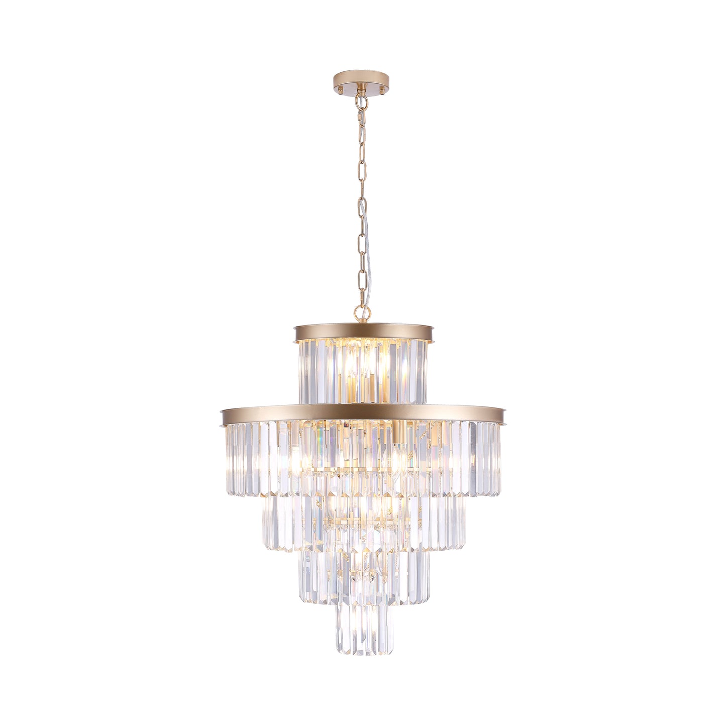 23.6" Gold Luxury Crystal Pendant Chandelier - view 12