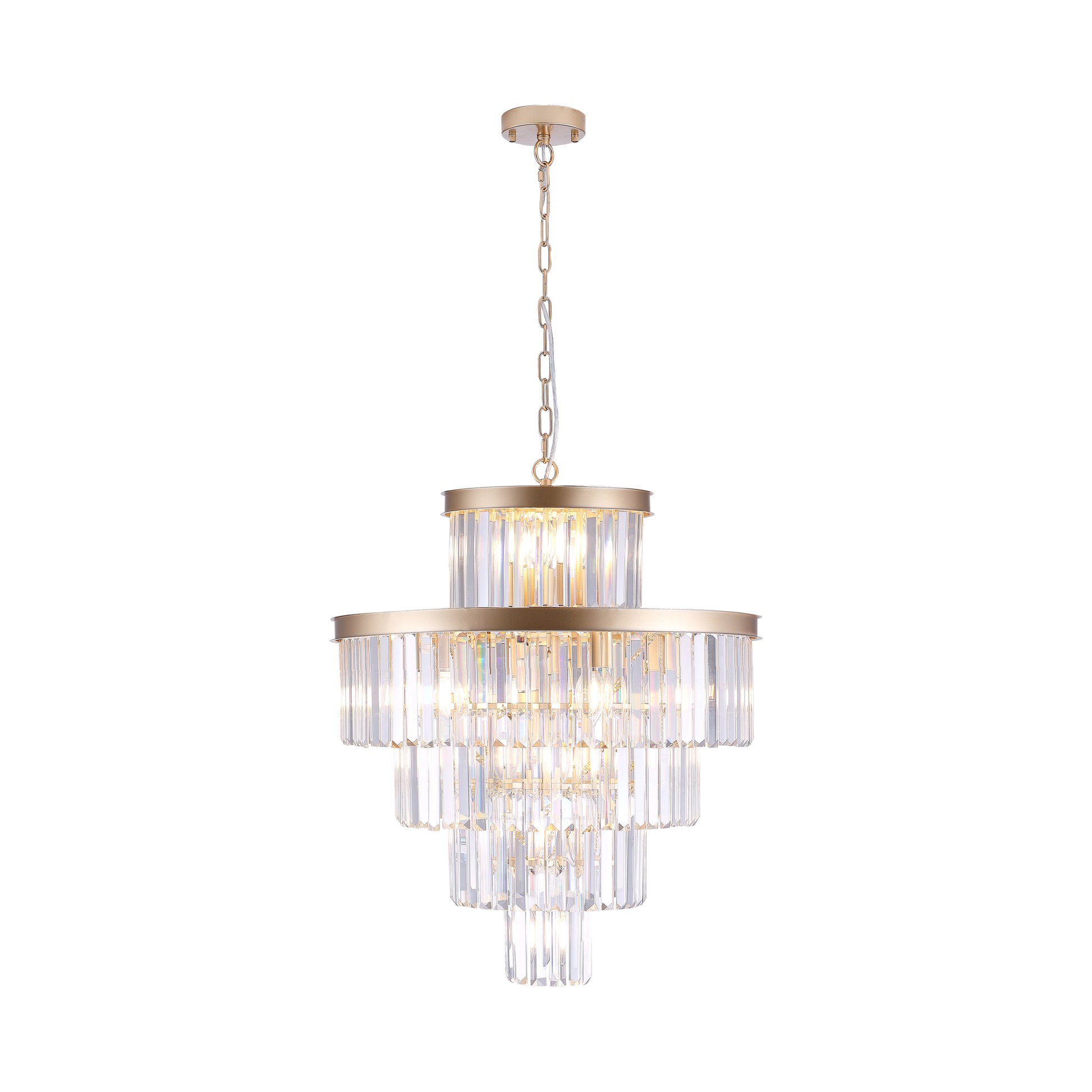 23.6" Gold Luxury Crystal Pendant Chandelier - view 12