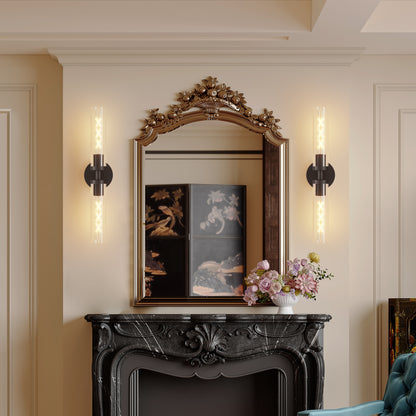 Matte Black Wall Sconce with Clear Glass, Set of 2 - view 4