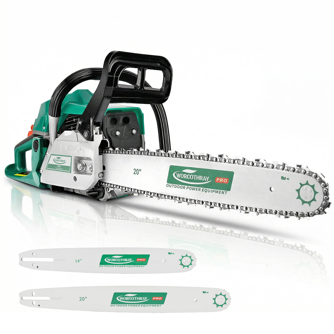 62CC 2-Stroke 14'+20' Gasoline Chainsaw