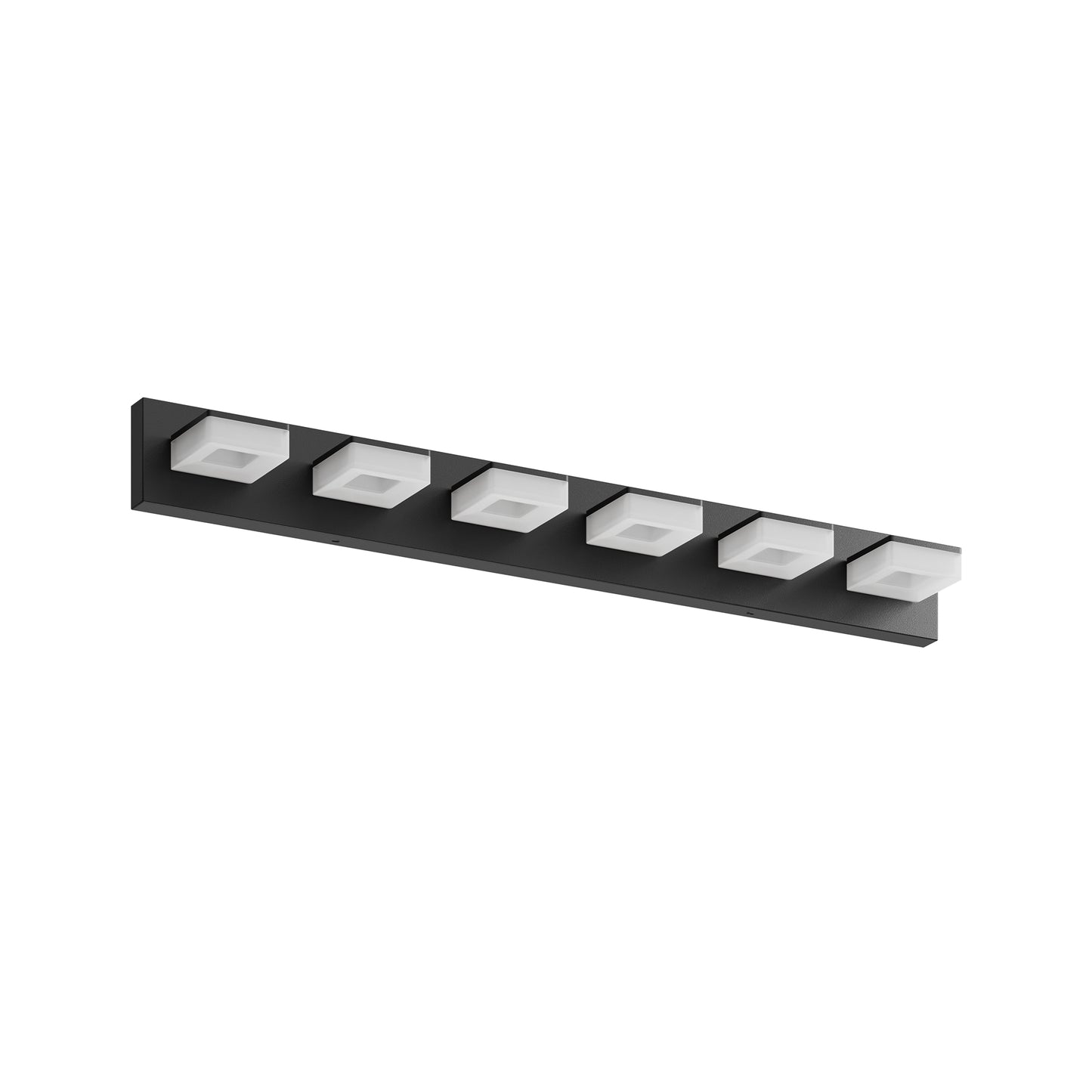 39" 6-Light Matte Black LED Acrylic Vanity Light - view 8
