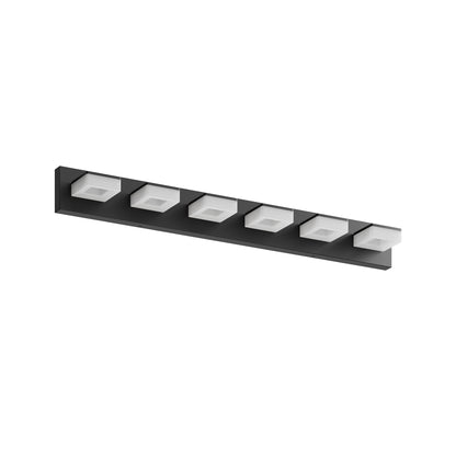 39" 6-Light Matte Black LED Acrylic Vanity Light - view 8