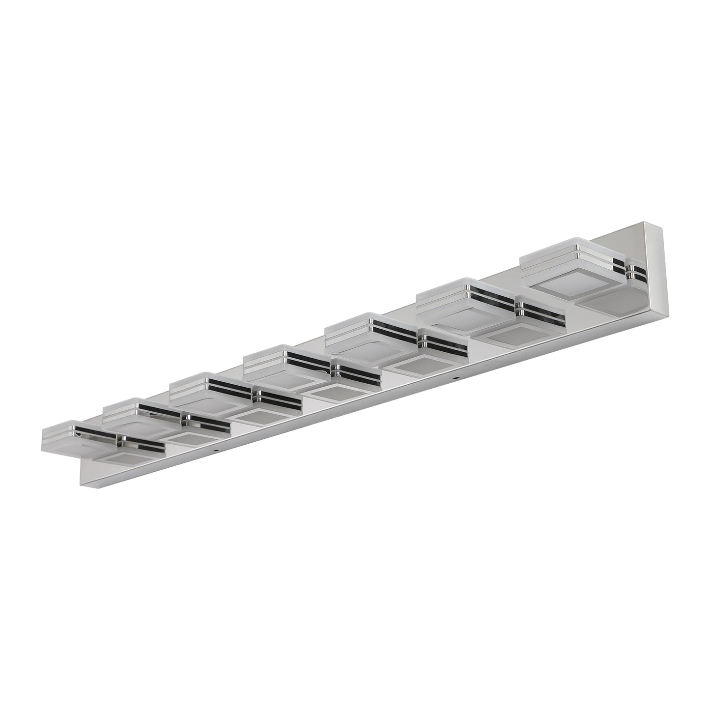 45" 7-Light Chrome LED Vanity Light with Acrylic Shades - view 16