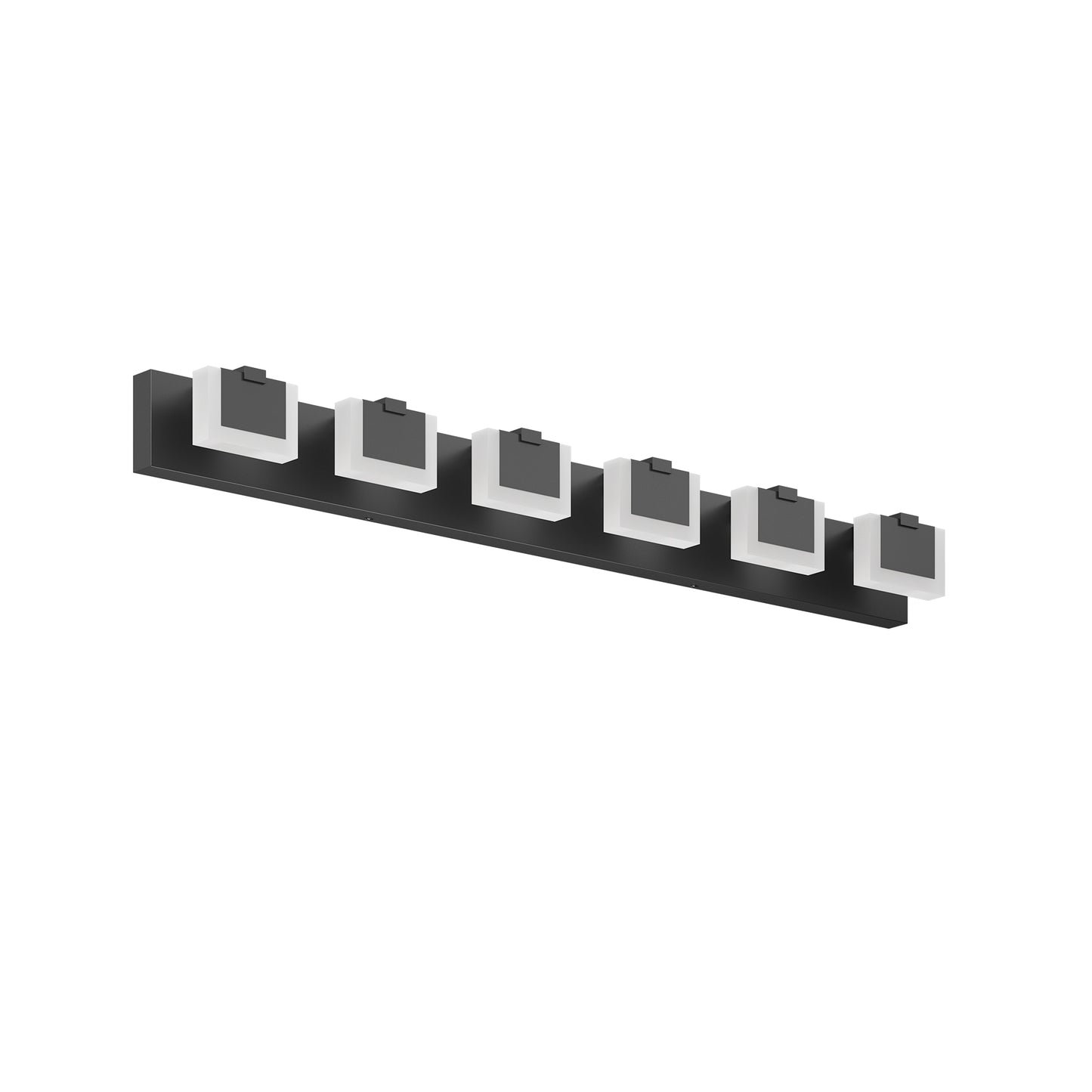 6-Light Matte Black Acrylic LED Vanity Light - view 7
