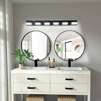 6-Light Black LED Vanity Wall Light - view 5
