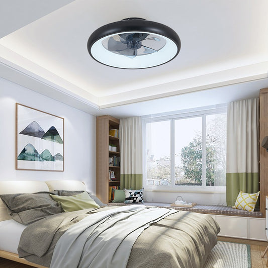 20" Black Smart Ceiling Fan with Dimmable LED