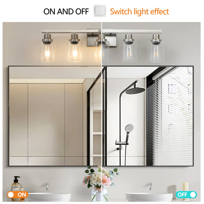 31" 5-Light Brushed Nickel Vanity Light with Clear Glass - view 5