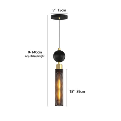 Black Wrought Iron Pendant Chandelier with Adjustable Cord - view 7